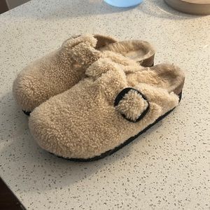 shearling birkenstocks